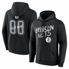 Brooklyn Nets Big & Tall Hustle Personalized Name & Number Hoodie