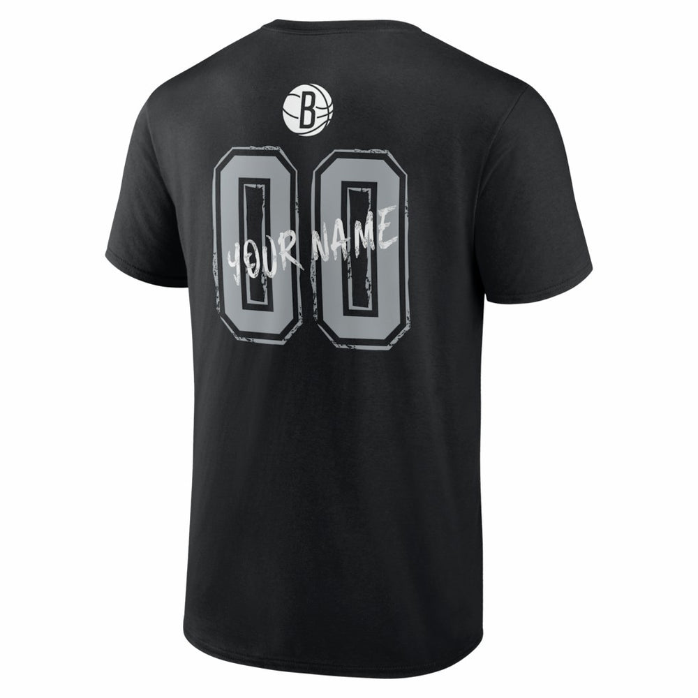 Brooklyn Nets Big & Tall Hustle Personalized Name & Number T-Shirt