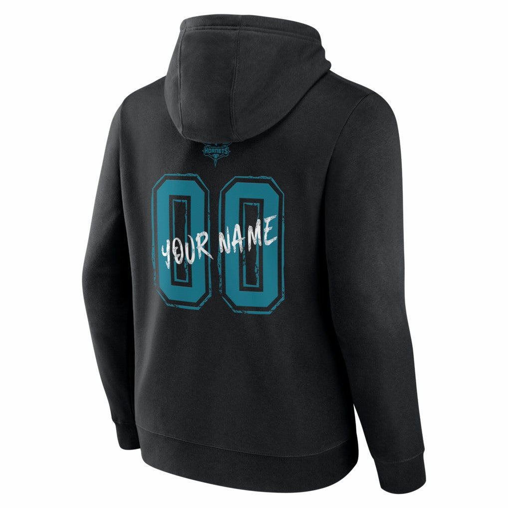 Charlotte Hornets Big & Tall Hustle Personalized Name & Number Hoodie