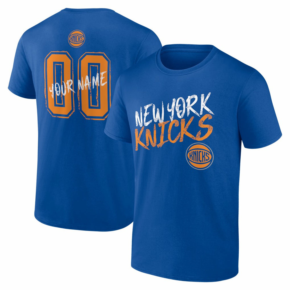New York Knicks Big & Tall Hustle Personalized Name & Number T-Shirt