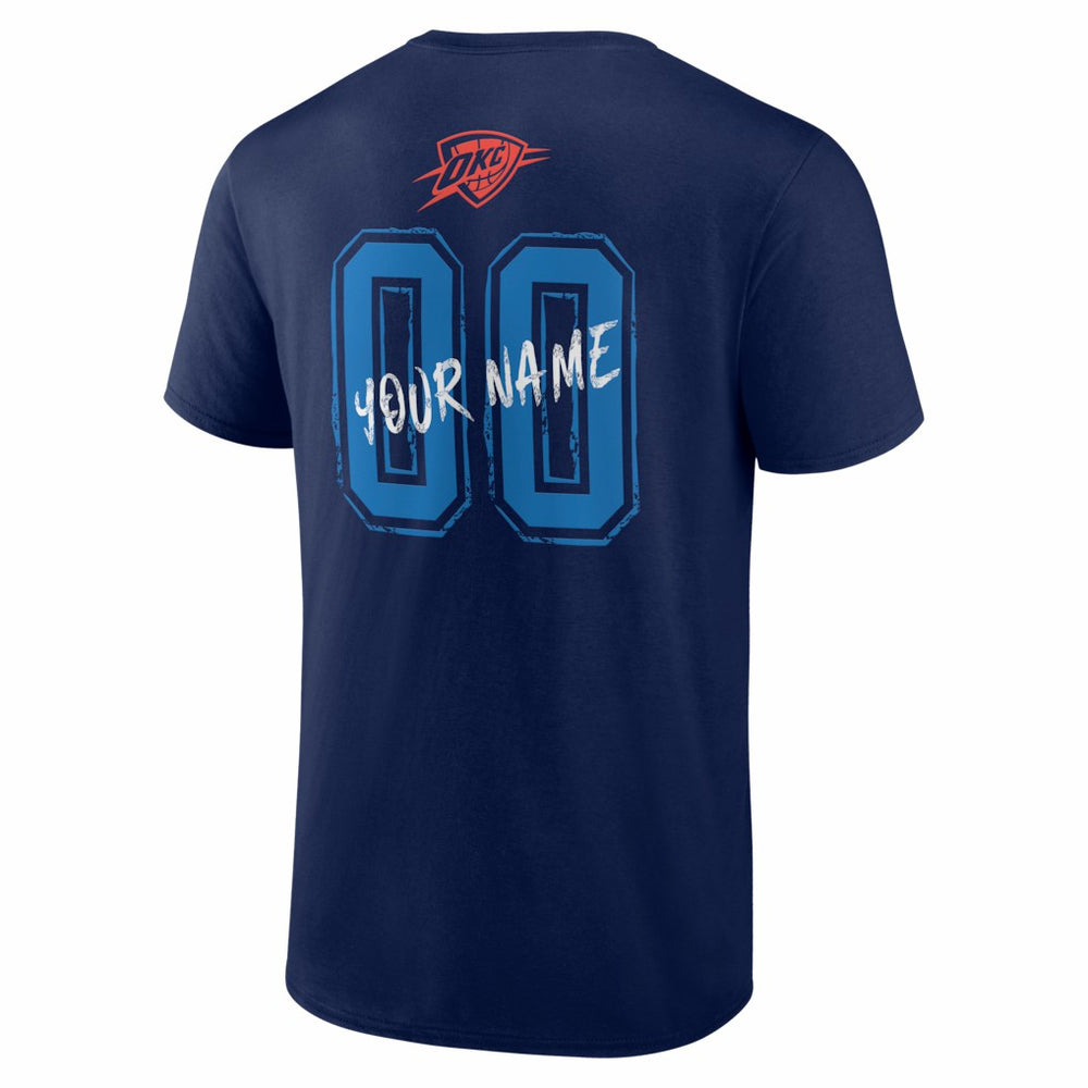 Oklahoma City Thunder Big & Tall Hustle Personalized Name & Number T-Shirt