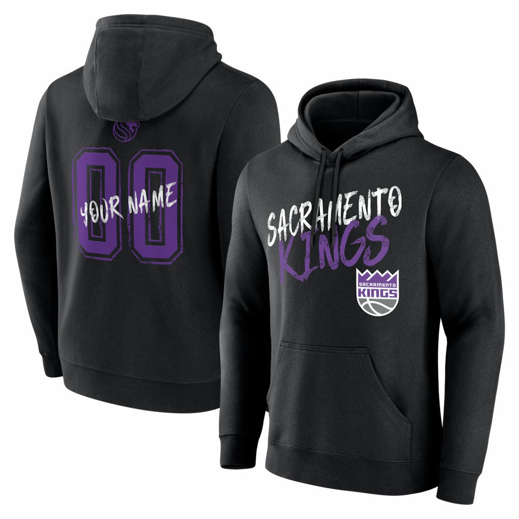 Sacramento Kings Big & Tall Hustle Personalized Name & Number Hoodie
