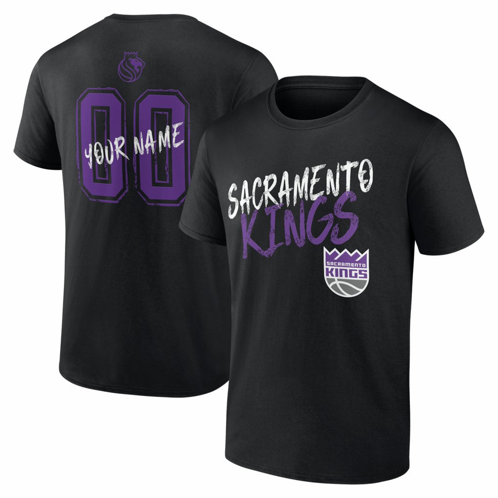 Sacramento Kings Big & Tall Hustle Personalized Name & Number T-Shirt