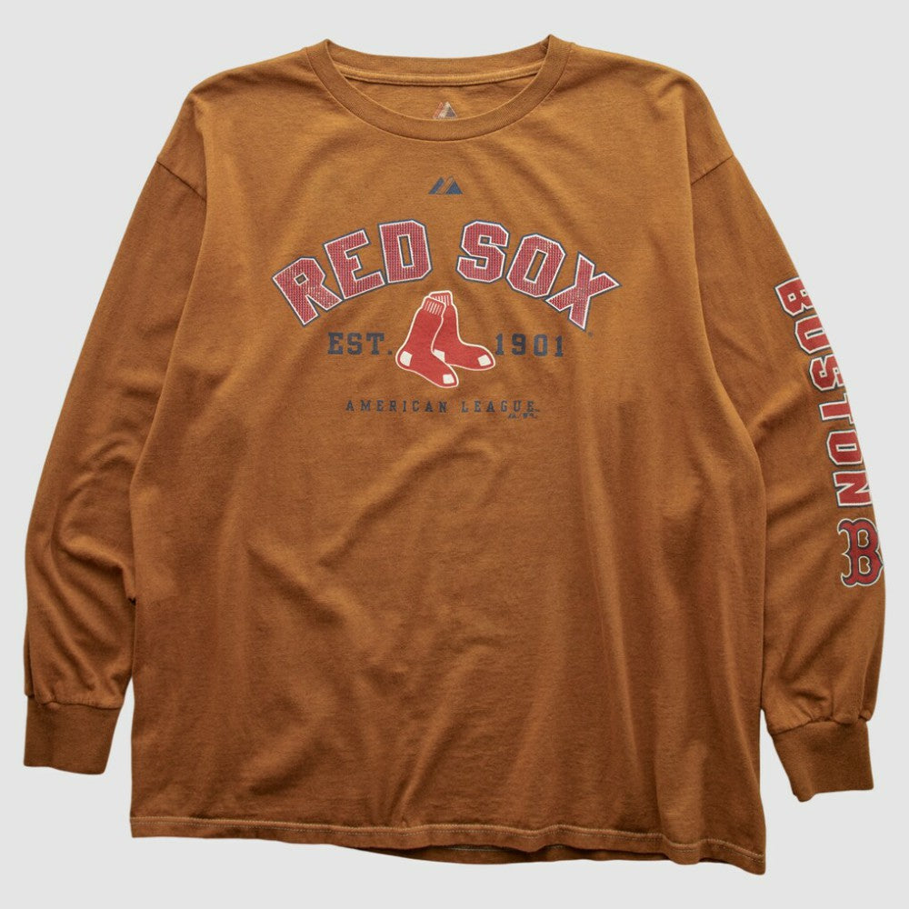 Brown Boston Red Sox Majestic 2000s Long Sleeve T-shirt