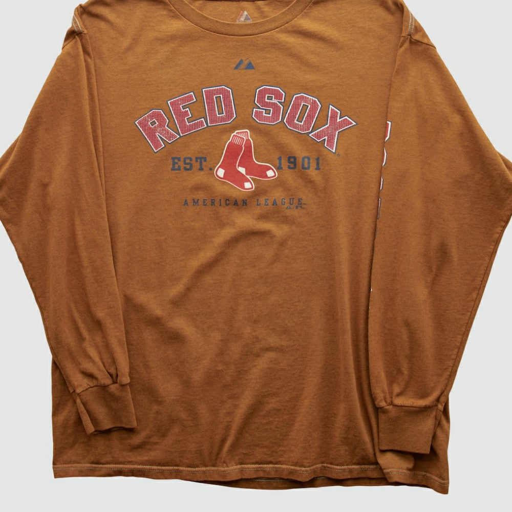 Brown Boston Red Sox Majestic 2000s Long Sleeve T-shirt