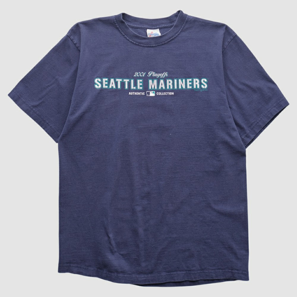 Navy Seattle Mariners Majestic 2000s T-shirt