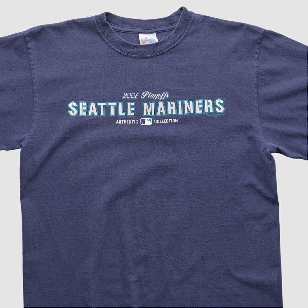 Navy Seattle Mariners Majestic 2000s T-shirt