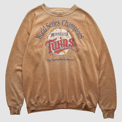 Tan Minnesota Twins 1991 Pullover Sweatshirt