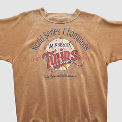 Tan Minnesota Twins 1991 Pullover Sweatshirt