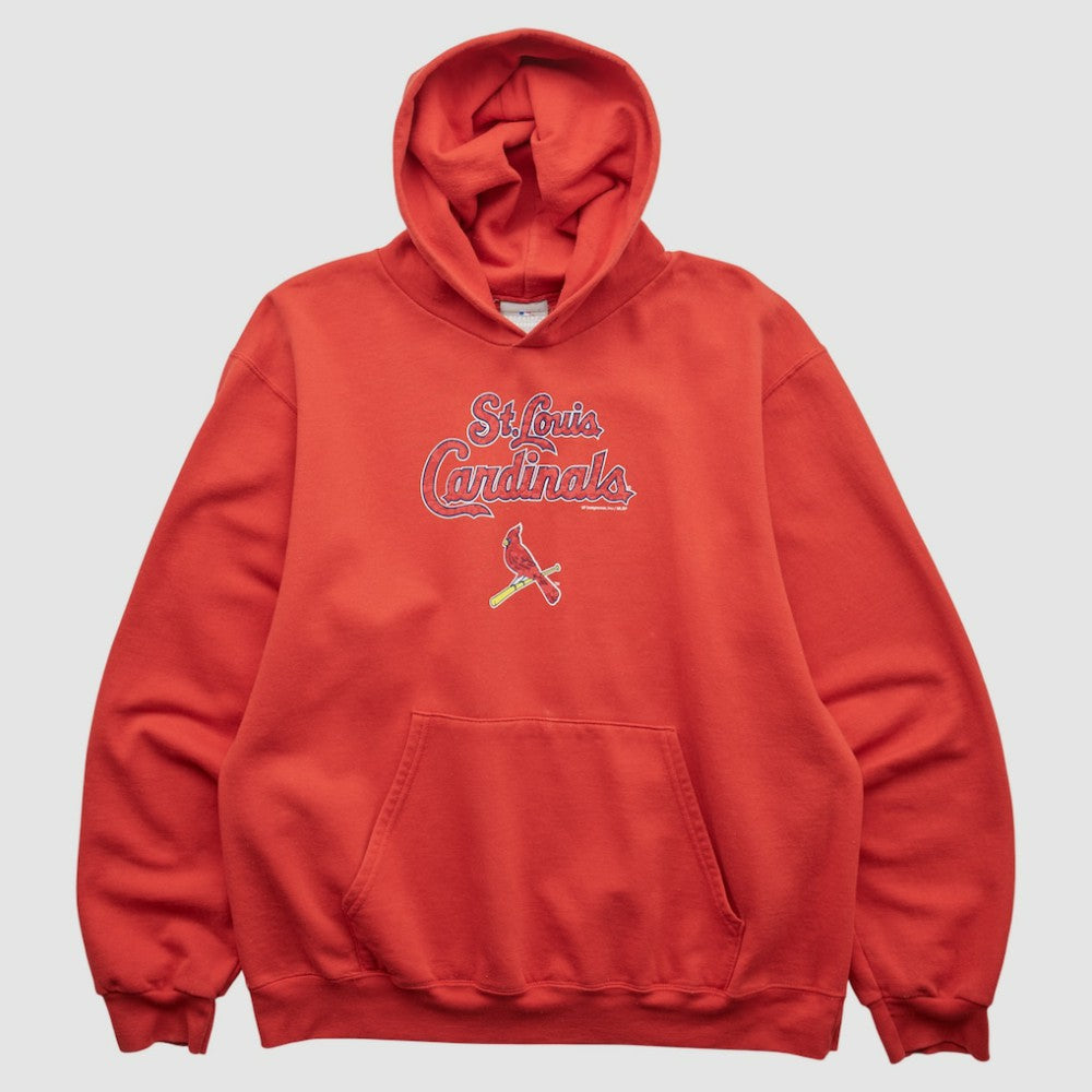 Red St. Louis Cardinals Genuine Merchandise 2000s Hooded Pullover Sweatshirt