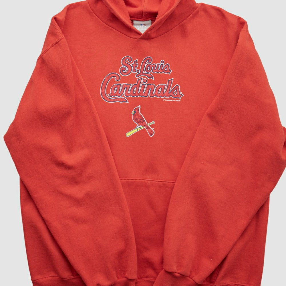 Red St. Louis Cardinals Genuine Merchandise 2000s Hooded Pullover Sweatshirt