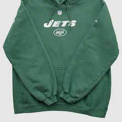 Reebok 2000s Hooded Pullover Sweatshirt - New York Jets Pullover