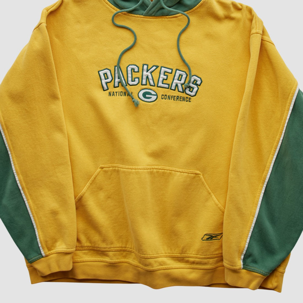 Reebok 2000s Hooded Pullover Sweatshirt - Green Bay Packers Pullover