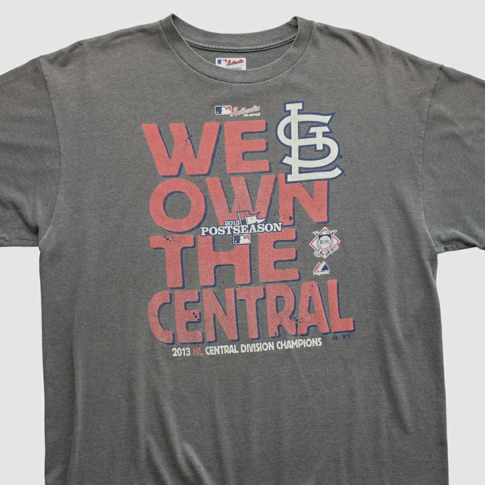 Dark Heather Gray St. Louis Cardinals Majestic 2013 T-shirt