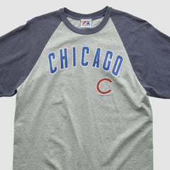 Heather Gray Chicago Cubs Majestic 2000s T-shirt