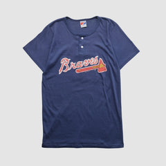 Navy Atlanta Braves Swingster 90s T-shirt