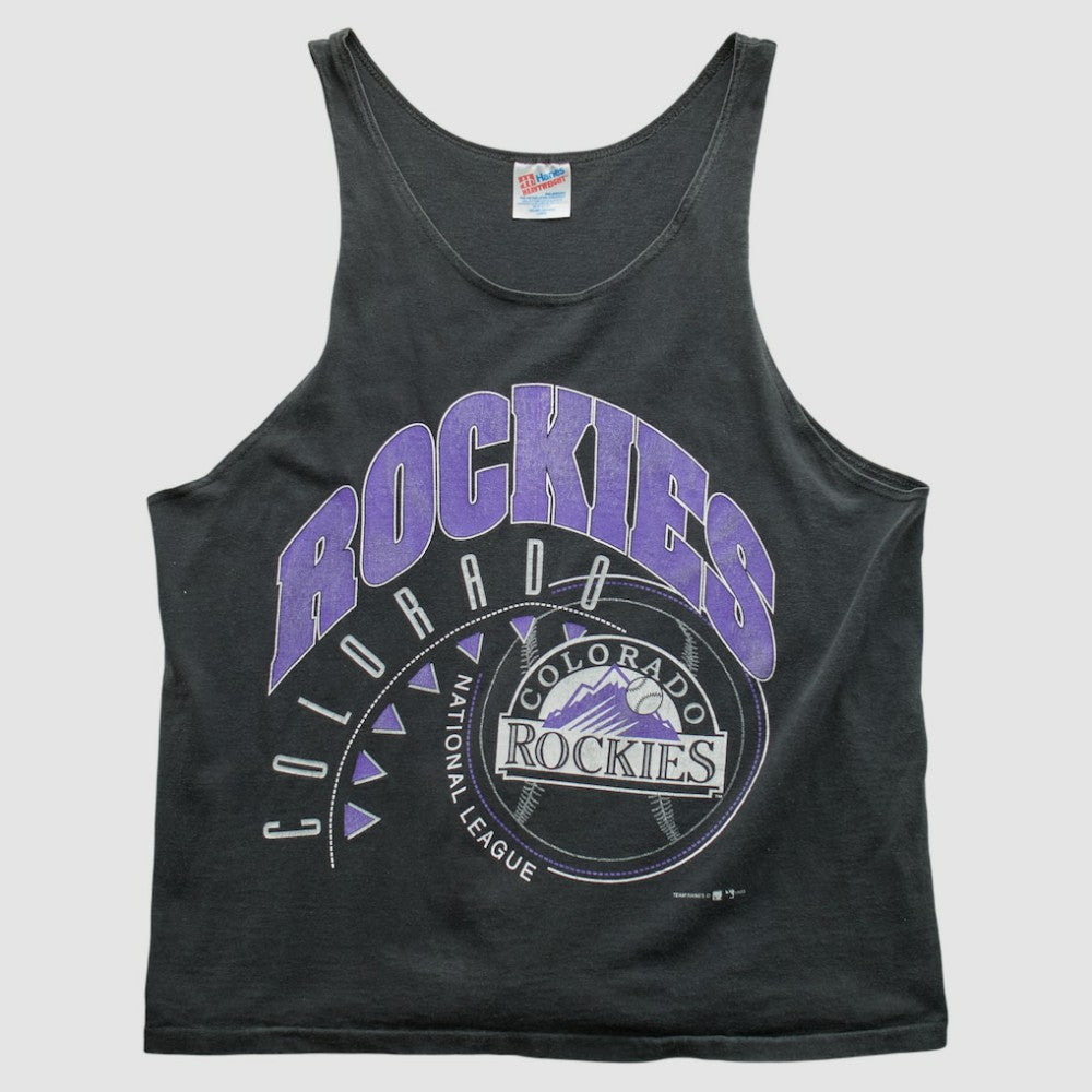 Black Colorado Rockies Hanes 90s Tank