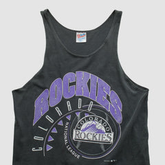 Black Colorado Rockies Hanes 90s Tank