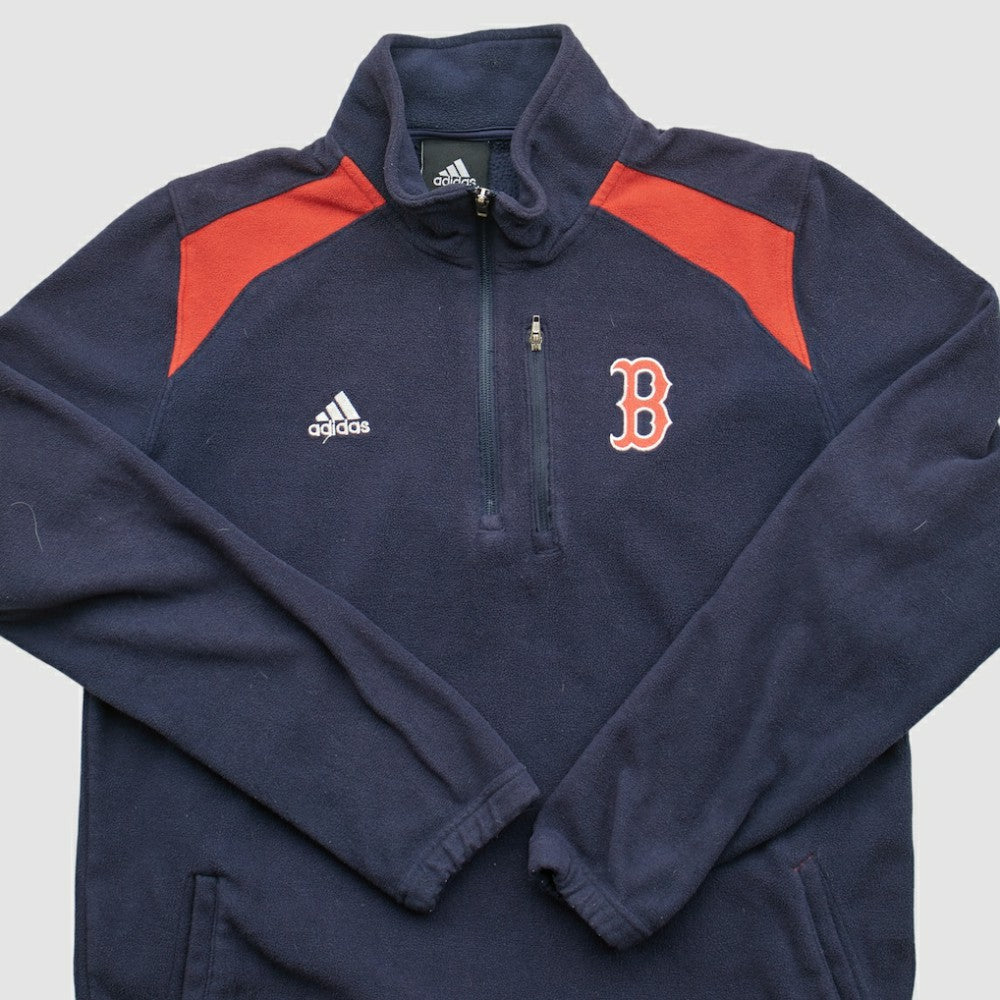 Navy Boston Red Sox Adidas 2010s 1/4 Zip Sweatshirt