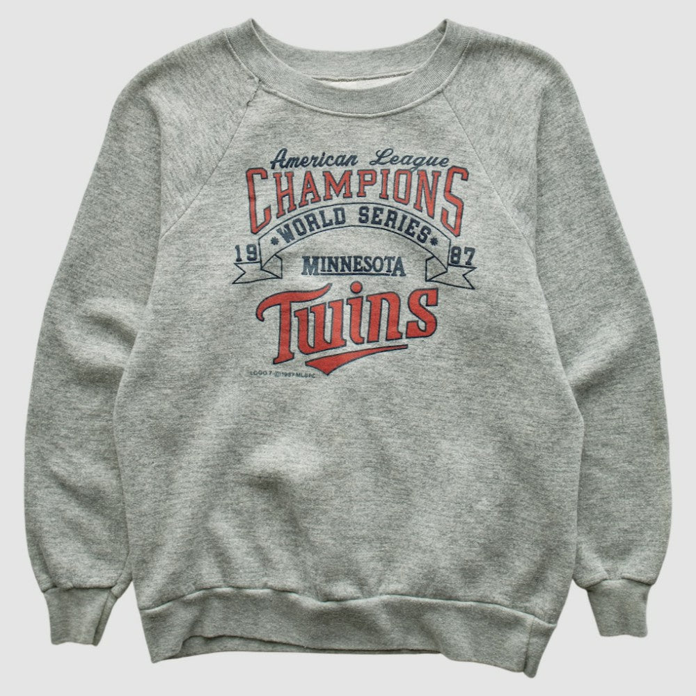 Heather Gray Minnesota Twins 1987 Pullover Sweatshirt