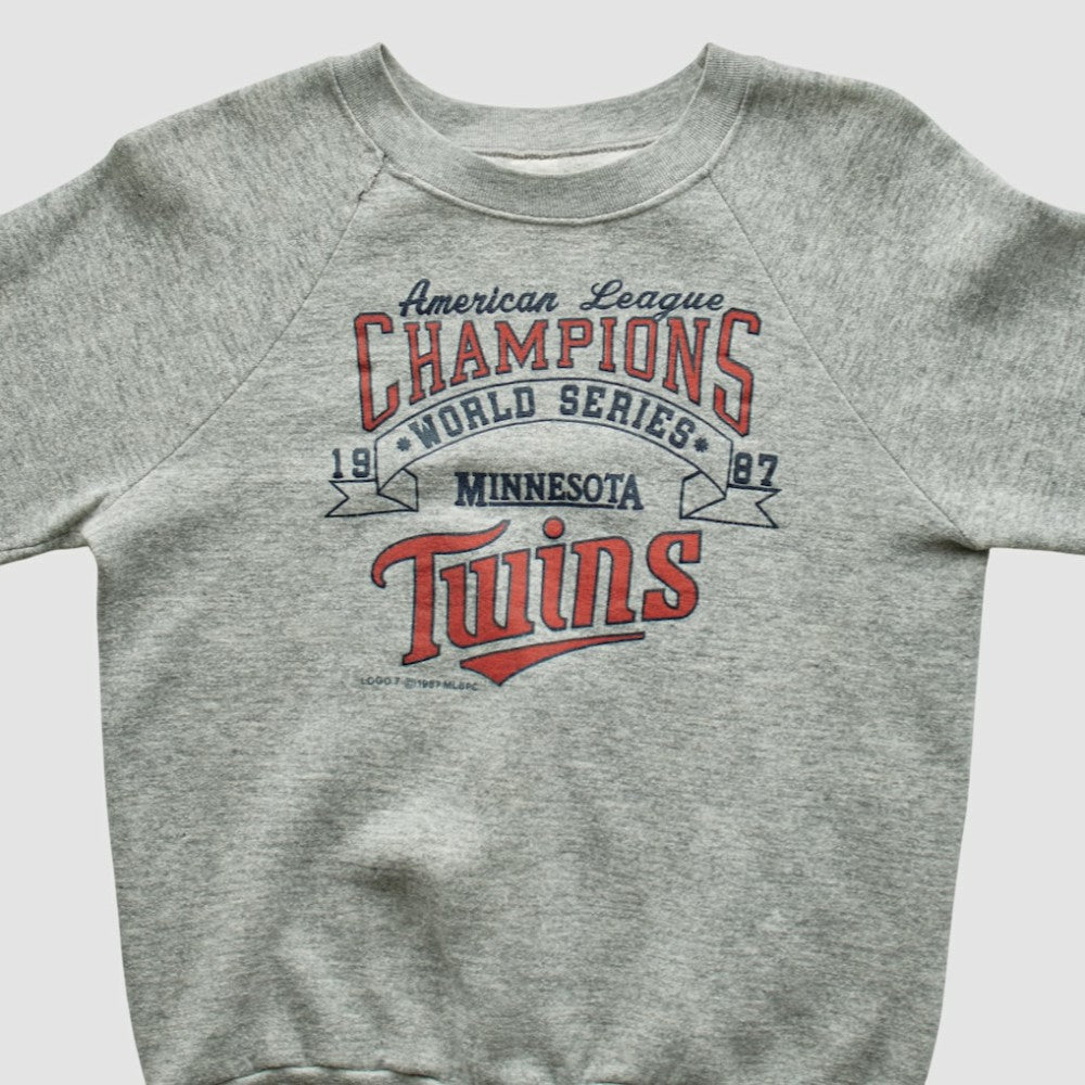 Heather Gray Minnesota Twins 1987 Pullover Sweatshirt