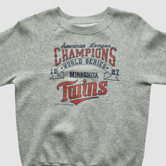 Heather Gray Minnesota Twins 1987 Pullover Sweatshirt