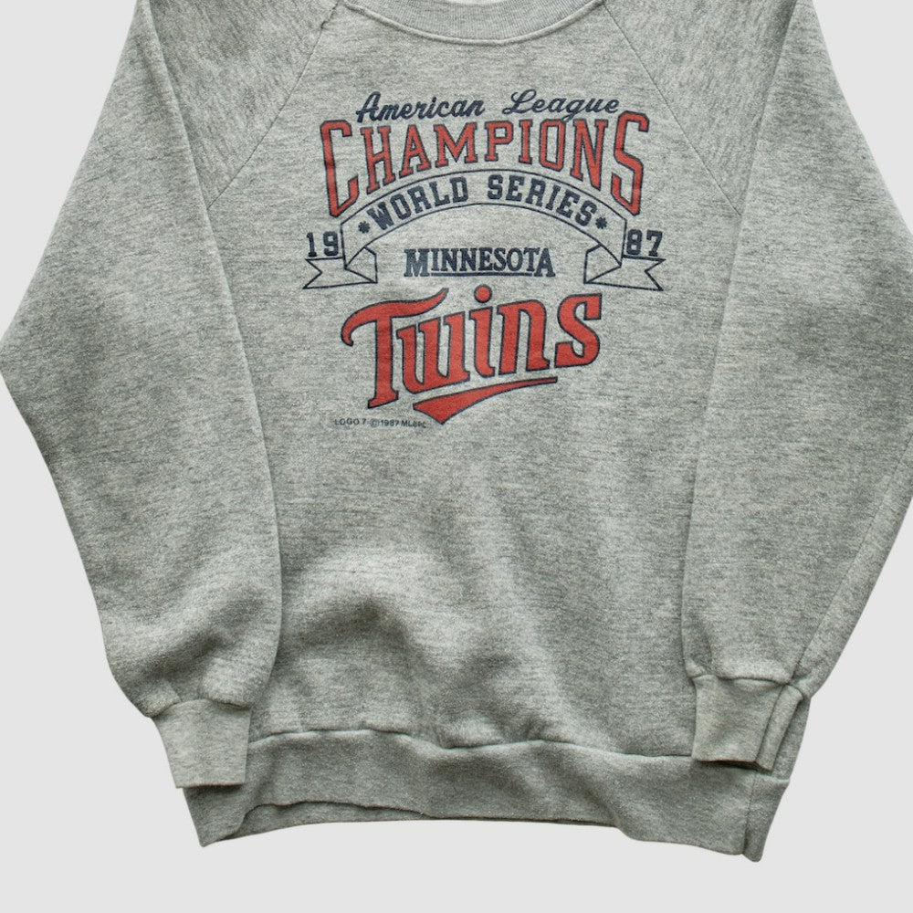 Heather Gray Minnesota Twins 1987 Pullover Sweatshirt