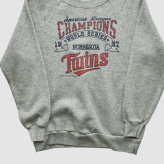 Heather Gray Minnesota Twins 1987 Pullover Sweatshirt