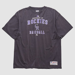 Charcoal Colorado Rockies Majestic 2000s T-shirt