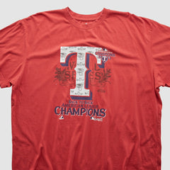 Red Texas Rangers Majestic 2011 T-shirt