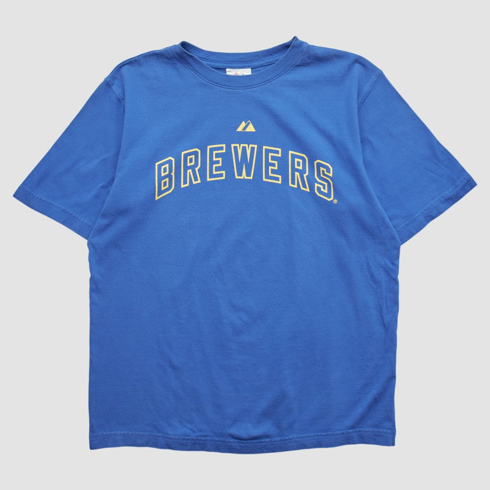 Blue Milwaukee Brewers Majestic 2000s T-shirt