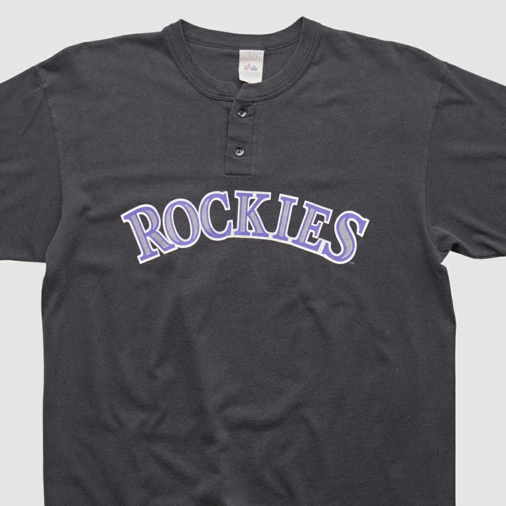 Black Colorado Rockies Majestic 2000s T-shirt