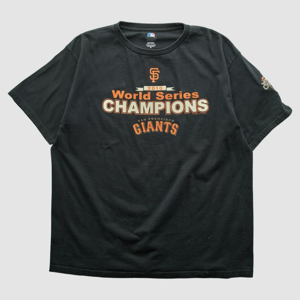 Black San Francisco Giants Genuine Merchandise 2010 T-shirt
