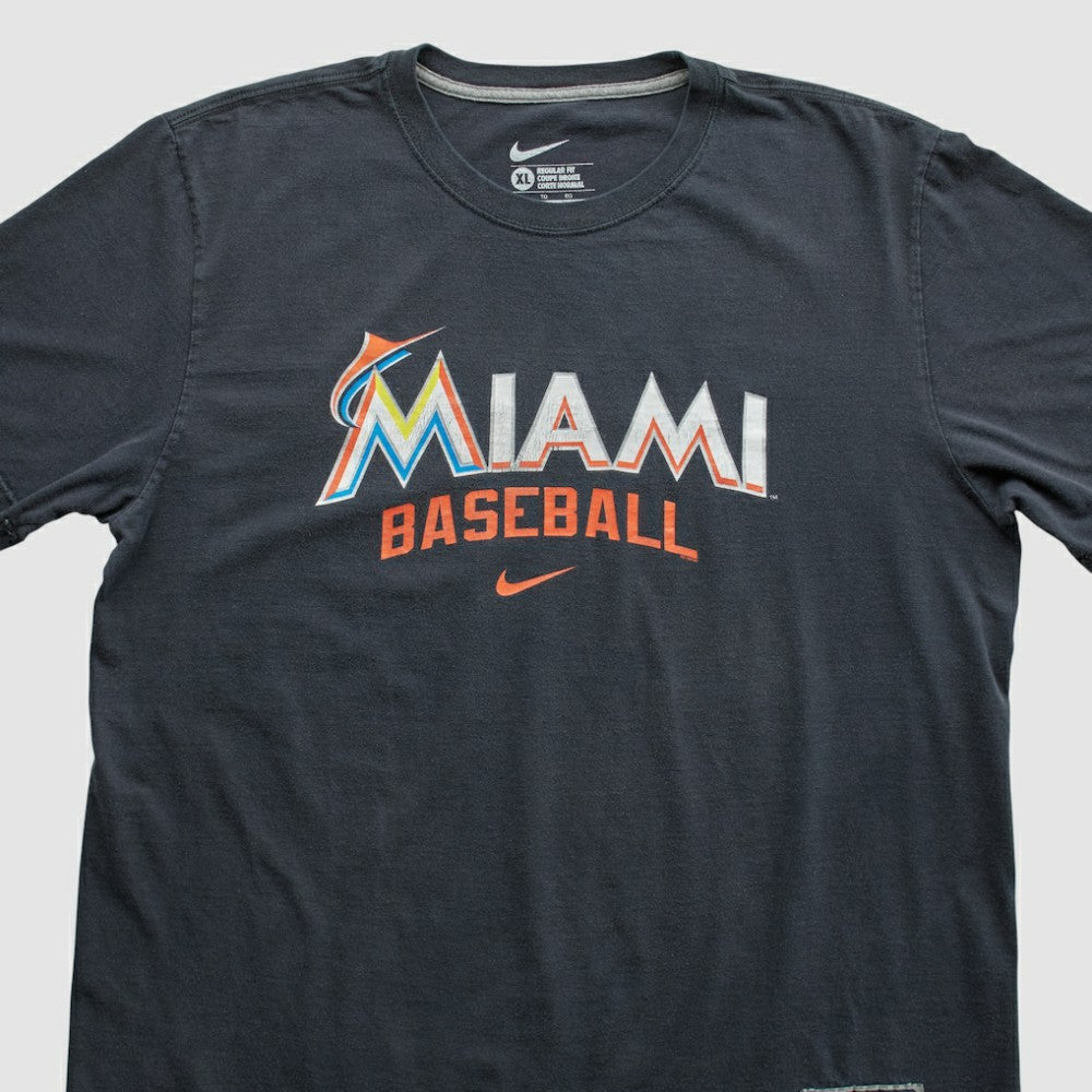 Charcoal Miami Marlins Nike 2010s T-shirt