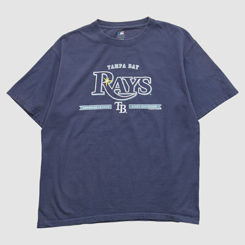 Navy Tampa Bay Rays MLB 2008 T-shirt