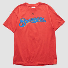 Red Milwaukee Brewers Majestic 2000s T-shirt