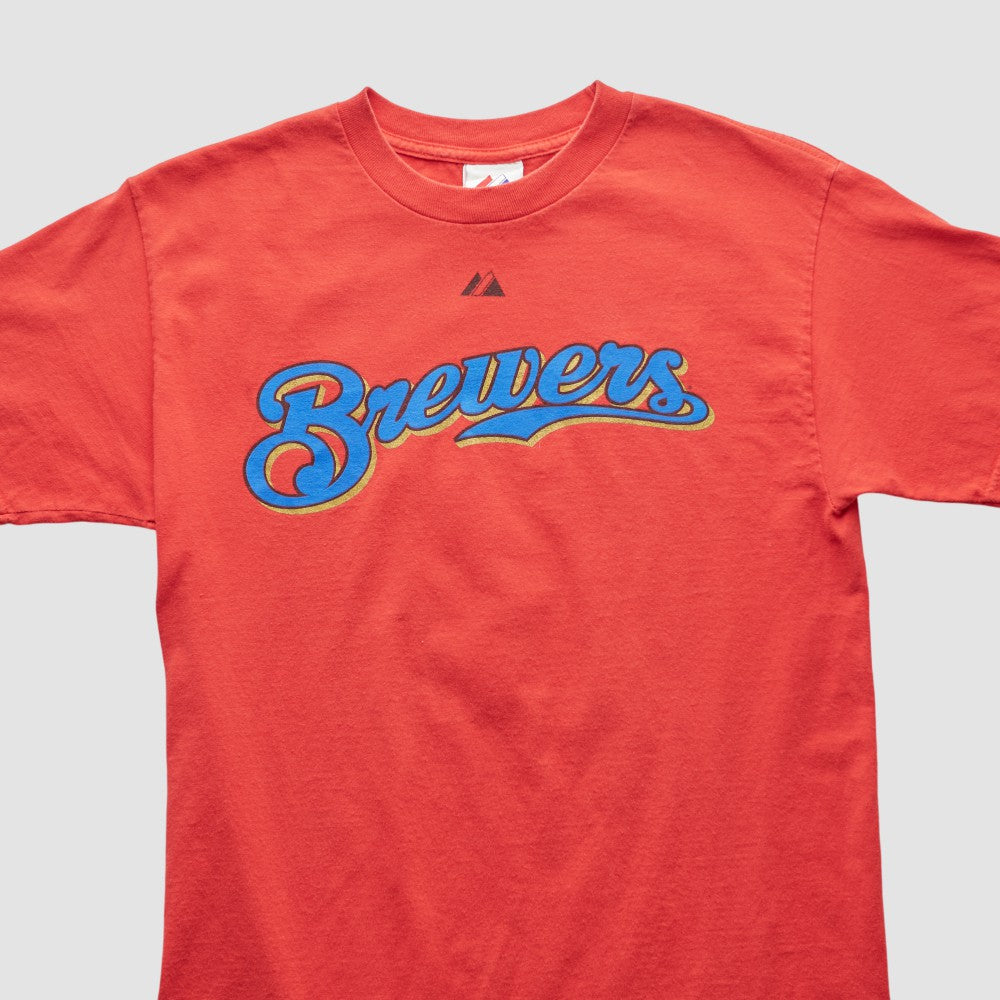Red Milwaukee Brewers Majestic 2000s T-shirt