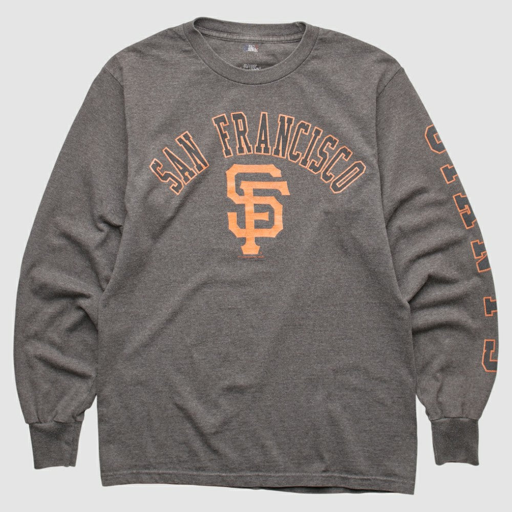 Dark Heather Gray San Francisco Giants MLB 2000s Long Sleeve T-shirt