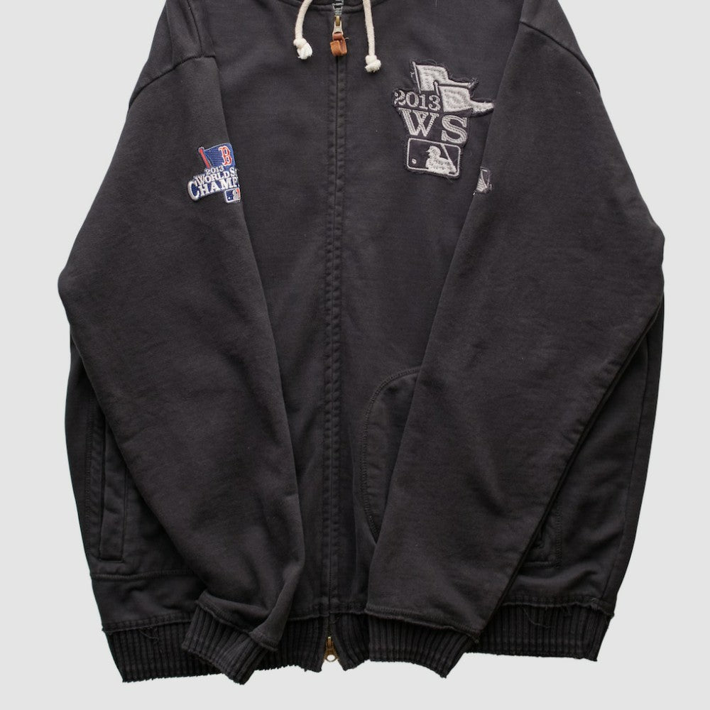 Black Boston Red Sox Majestic 2013 Hooded Full Zip Sweatshirt