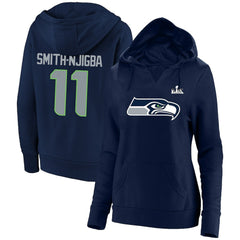 Jaxon Smith-Njigba  Women's Super Bowl LX Champions Plus Size Name & Number Fleece Hoodie - Seattle Seahawks Hoodies