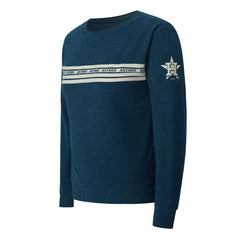 Navy Houston Astros Concepts Sport Women's Birch French Terry Long Sleeve T-Shirt