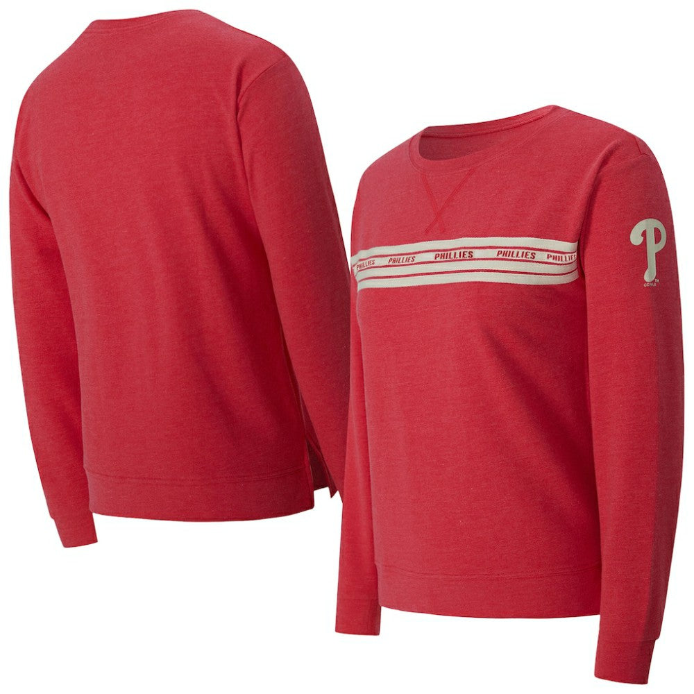 Red Philadelphia Phillies Concepts Sport Women's Birch French Terry Long Sleeve T-Shirt