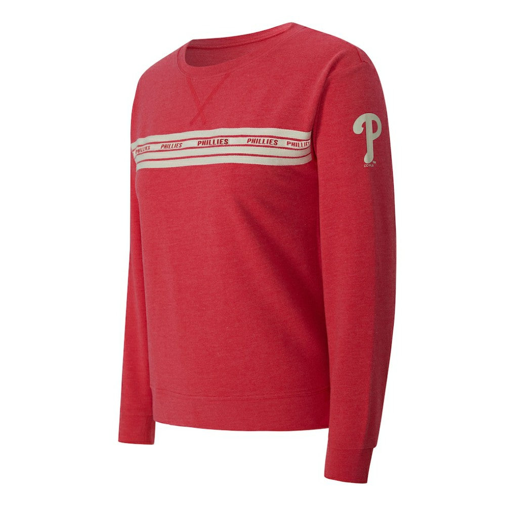 Red Philadelphia Phillies Concepts Sport Women's Birch French Terry Long Sleeve T-Shirt