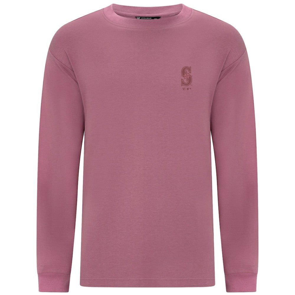 Pink Seattle Mariners Levelwear Bridal Rose Luxe Signature Long Sleeve T-Shirt
