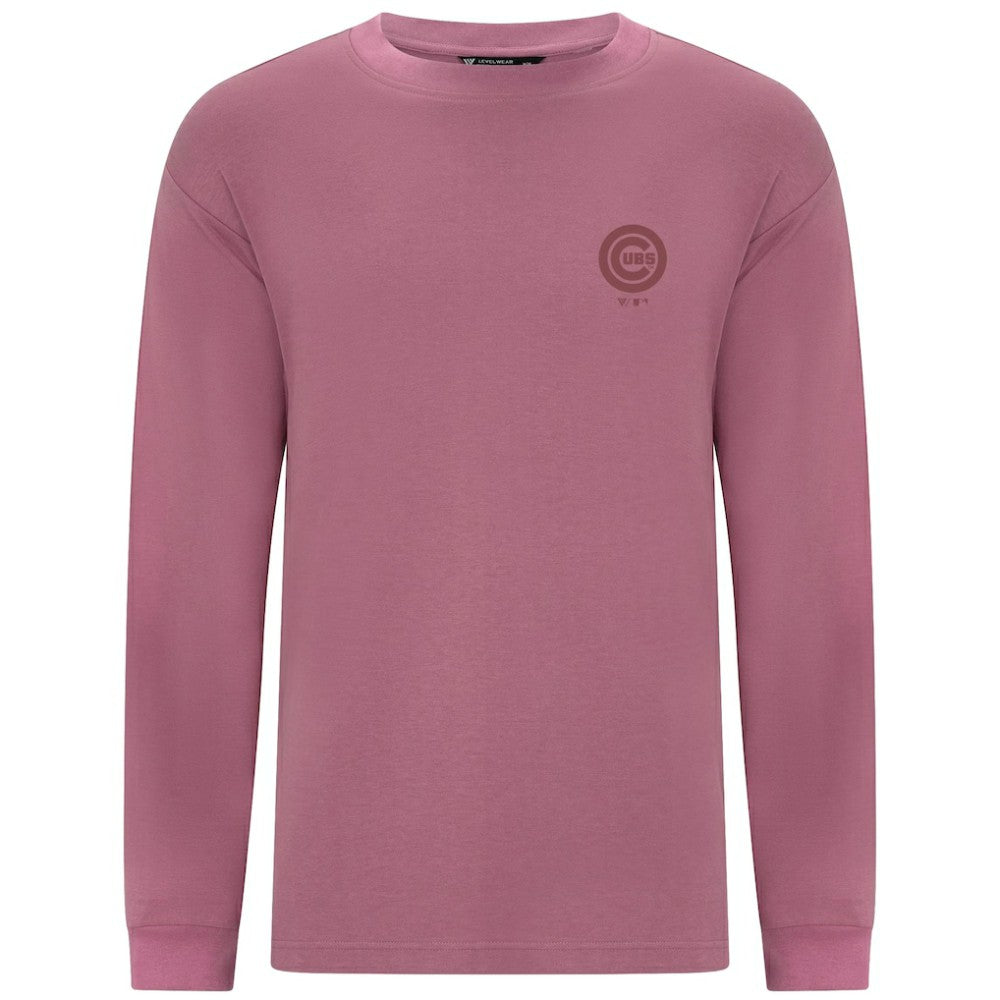 Pink Chicago Cubs Levelwear Bridal Rose Luxe Signature Long Sleeve T-Shirt
