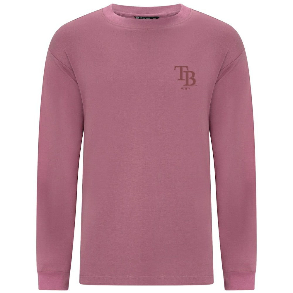 Pink Tampa Bay Rays Levelwear Bridal Rose Luxe Signature Long Sleeve T-Shirt