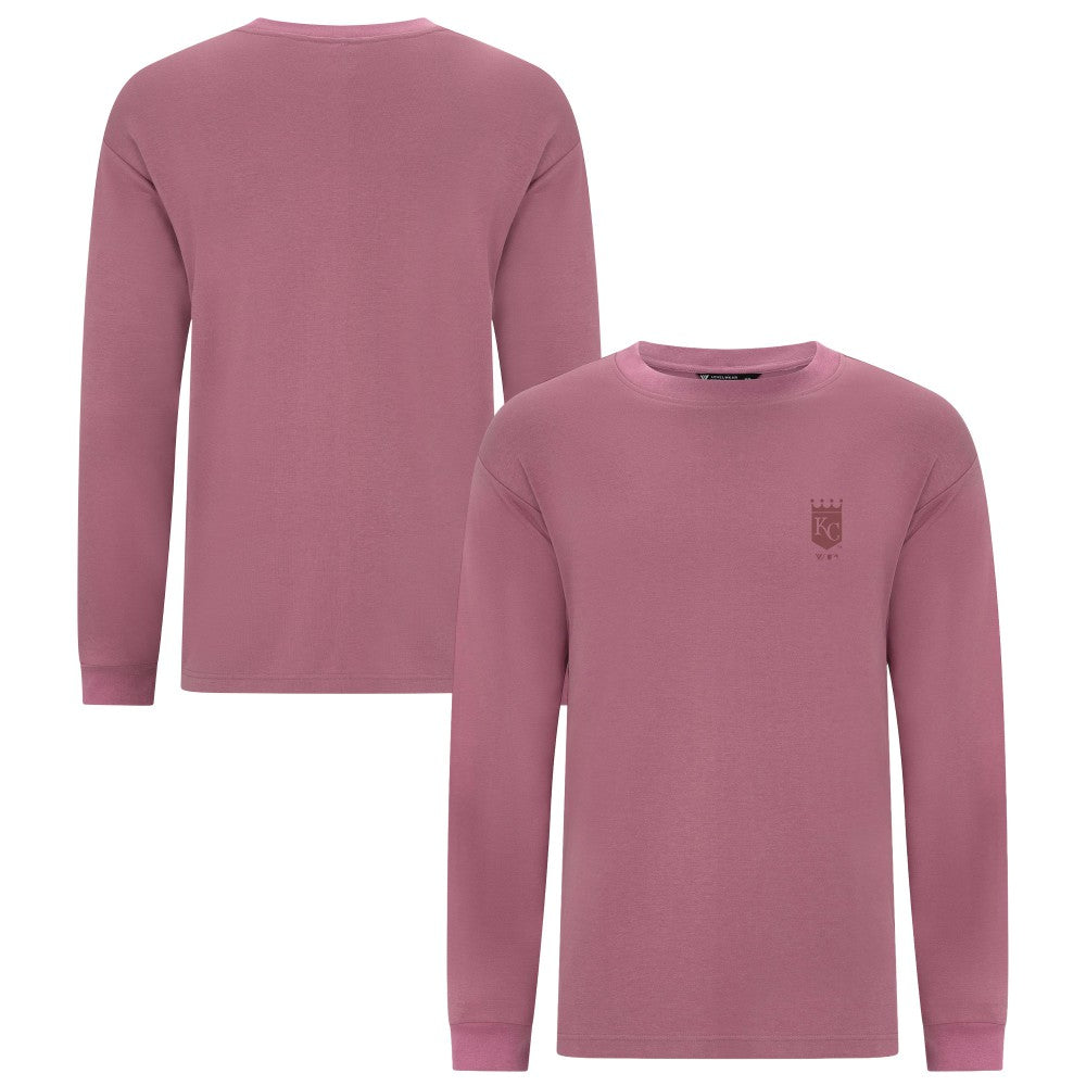 Pink Kansas City Royals Levelwear Bridal Rose Luxe Signature Long Sleeve T-Shirt