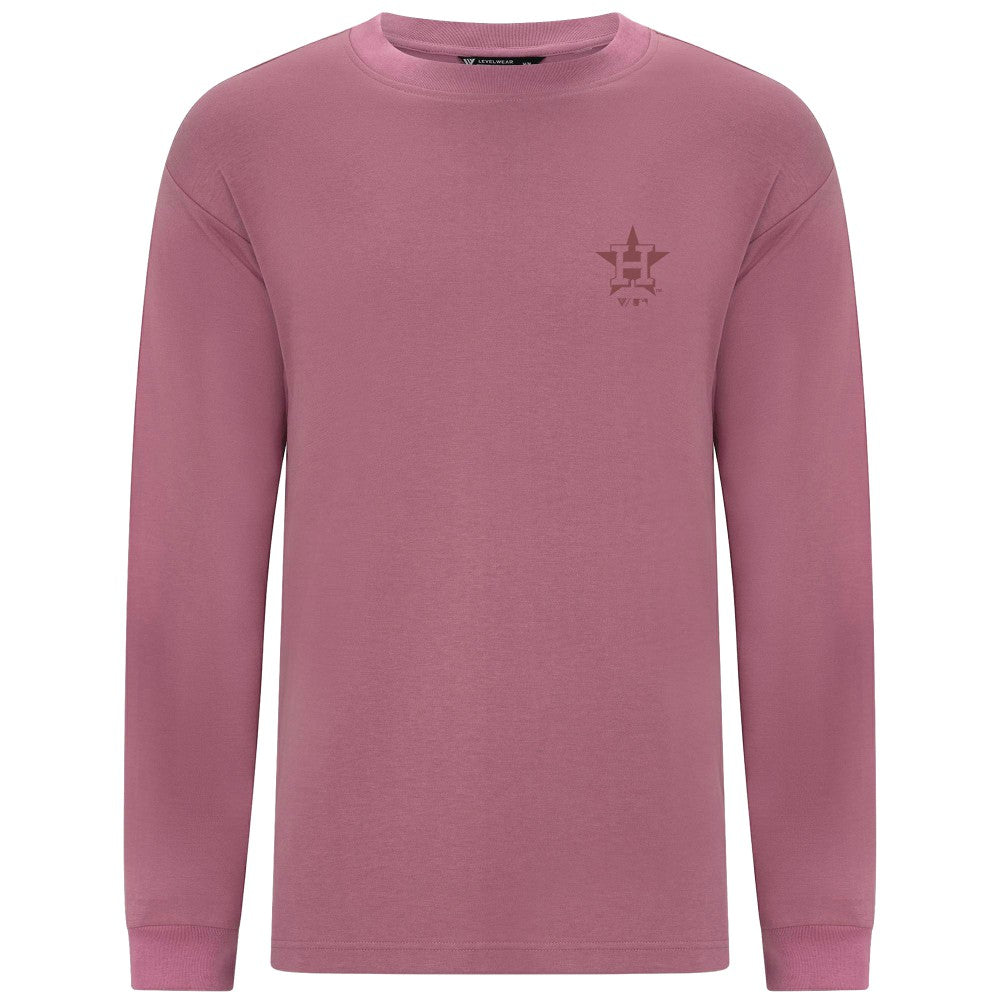 Pink Houston Astros Levelwear Bridal Rose Luxe Signature Long Sleeve T-Shirt