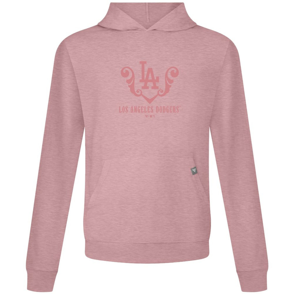 Pink Los Angeles Dodgers Levelwear Bridal Rose Relay Pullover Hoodie