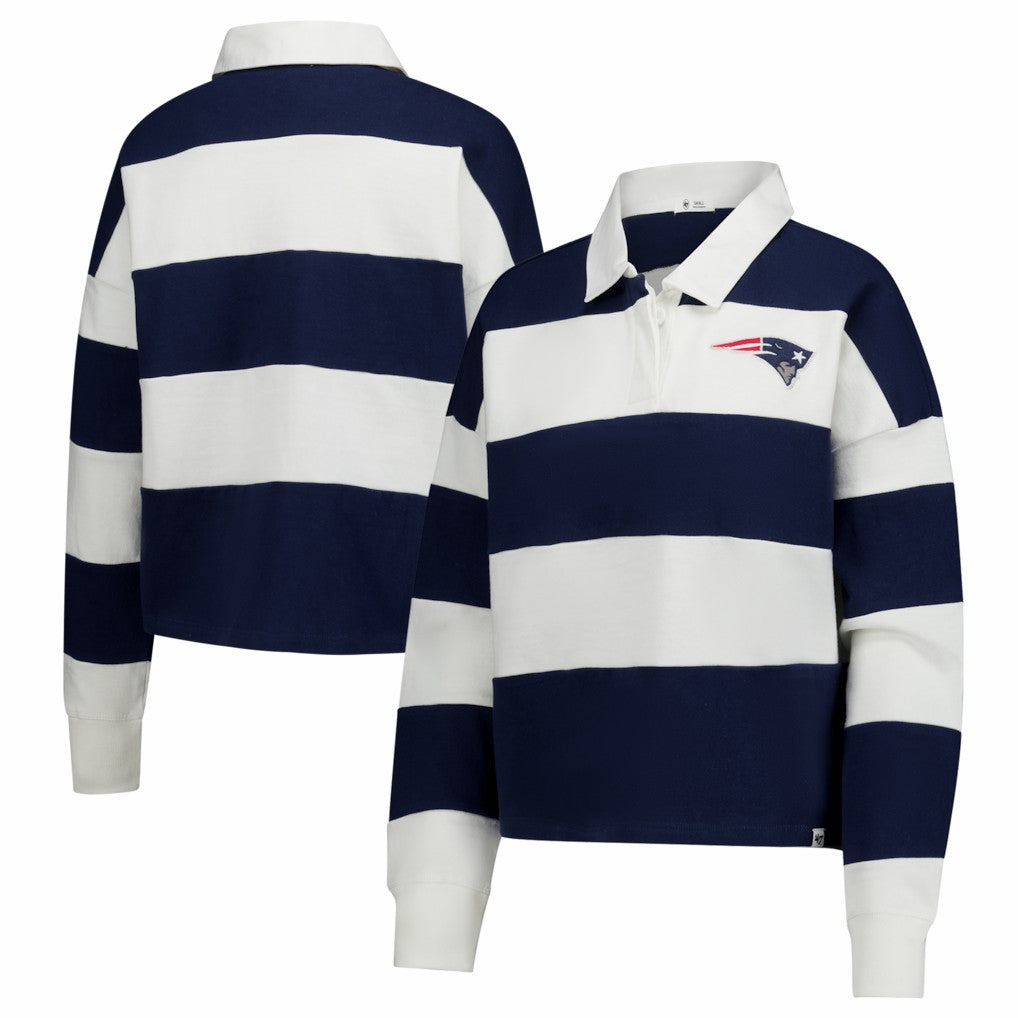 '47 Women's Clubhouse Hall Raven Rugby Long Sleeve T-Shirt - New England Patriots T-shirts